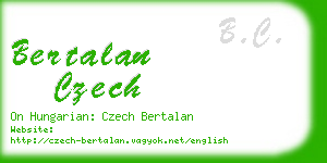 bertalan czech business card